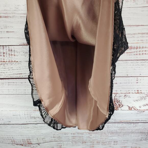 Deep V Sleeveless Black Lace Fairygrunge Dress Size 8 Lined Glam Witchy Sequin - Picture 7 of 15